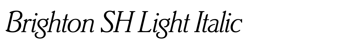 Brighton SH Light Italic